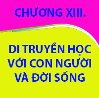 CHƯƠNG XIII. DI TRUYỀN HỌC VỚI CON NGƯỜI VÀ ĐỜI SỐNG